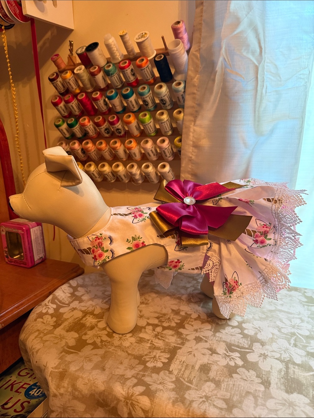 Handmade unicorn dog dress NWOT one of a kind